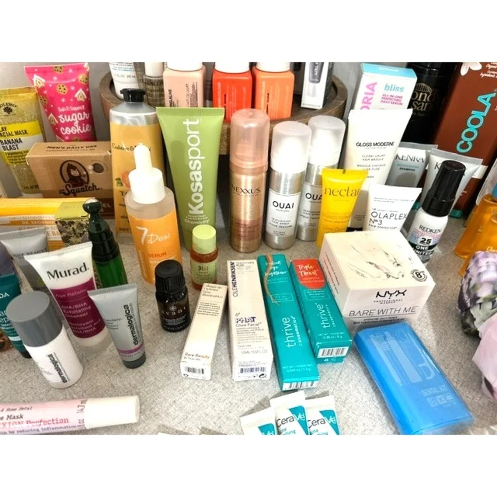 138 PC Mixed Beauty Skin Care Hair Care Lot Kenra Lancome OUAI Olaplex  Coola...
